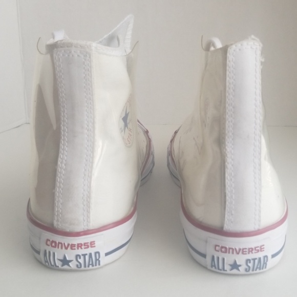 2 FOR 85 Converse All Stars Clear on White Size 5 - Picture 4 of 8